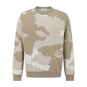 [마스터바니에디션] (411E3SR203) 남성 스트라이프 카모 우븐 믹스 긴팔 니트