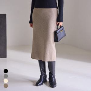 [모리스커밍홈] 올밴딩 에이치라인 니트 스커트_M2510SK080C