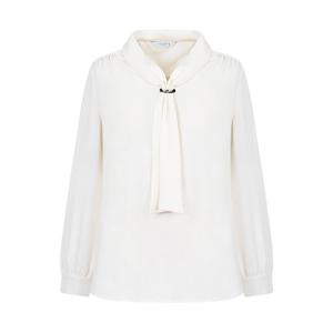 크로커다일레이디 소프트 라운드넥 블라우스_CLCFBL106