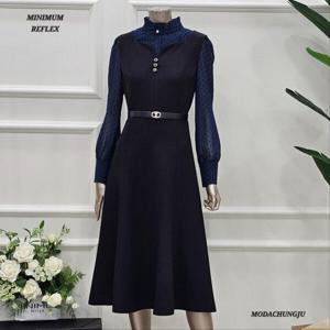 [미니멈]MD 하트넥 블라우스 레이어드 원피스 MD MMYCGWO8070_CJ