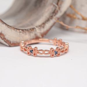 오팔하우스 14k 블루큐 나비 반지 OPGDR194