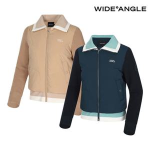 [와이드앵글] WWW24553 CO 와글 스웨터 하이브리드 다운자켓