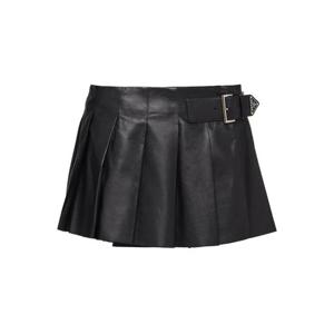 프라다 가죽 플리츠 미니 스커트 51824S2226N3