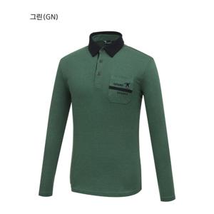 [디즈니골프]남성 포켓 배색 기모 긴팔 카라 티셔츠 (SO3MTS006-