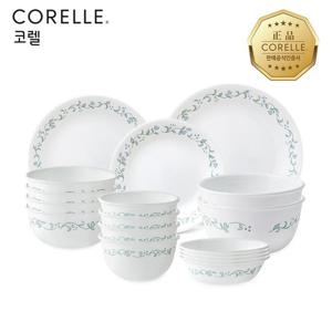 코렐 컨트리커트지 한국형 4인 17P 원형 면기홈세트