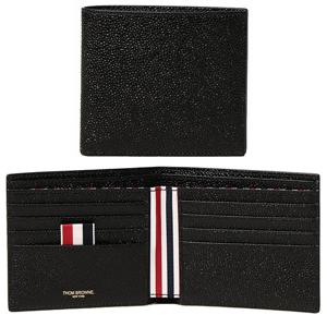 톰브라운 25FW 삼선탭 페블 레더 반지갑 MAW023A 00198 001
