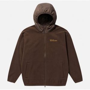윌슨후드집업 LQC W244001LFJO3-DBR 남성 W 후리스 풀집 자켓