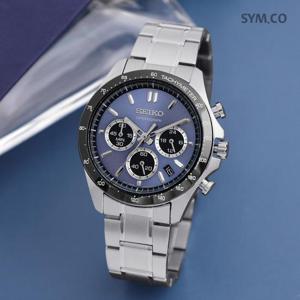세이코 SBTR027 스피릿 크로노그래피 아날로그 캐쥬얼 남자 메탈 시계 c