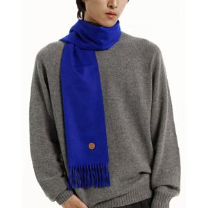[헤지스/선물포장]블루 단색 캐시미어 머플러HJMU5F504B3
