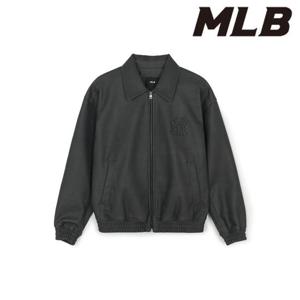 MLB (3AJPB0654-50BKS) 베이직 레더 컬시브 봄버자켓