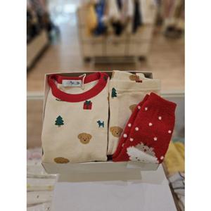 [블루독베이비] 25FW IV)산타 도기 슬림 상하복 양말세트 HH (45C706800281009)