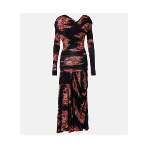 가니 플로럴 러치드 저지 맥시 드레스 P01090581