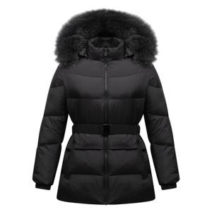 [링스본사] [25FW] 여성 후드 퍼 긴기장 덕 다운점퍼 L21E4JP353_BK