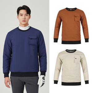 럭스골프 남성 이지플로우 액티브 지퍼 방풍 패딩 풀오버 LB25W809