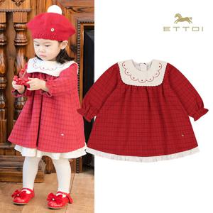 [에뜨와]헤니체크원피스 07S724009/유아원피스,돌선물,조카선물,크리스마스선물