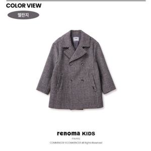 [레노마키즈]모직체크 피코트 R2341C005_KG