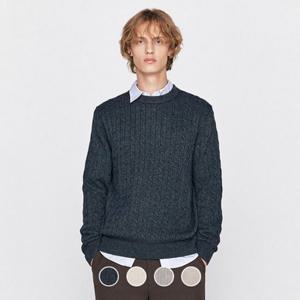 [지오다노]남자 울 꽈배기 스웨터 055921