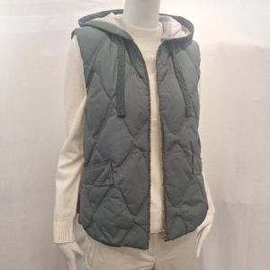 올리비아하슬러 HC04 덕 80/20 충전재의  후드 패딩조끼 OHEWVT103