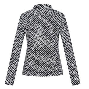 [레노마골프]25FW 여성 베이직 전판 패턴 하이넥 티셔츠 RWTHO71