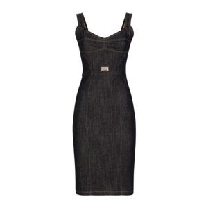 25 FW 돌체앤가바나 로고 장식 데님 미디 드레스 F63G9DG8KQ3 TP432156062