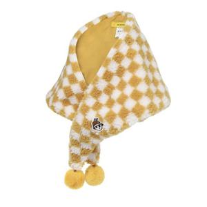 [와이드앵글]여성 WG 플리스 체크 퍼방울 스카프 WWW22Z08