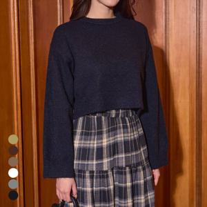 [모리스커밍홈] [6COLOR]라운드 루즈루즈 크롭 니트_M2512KN125D