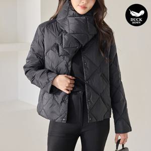 [모리스커밍홈] [머플러SET]덕다운 다이아 경량패딩_M2512SE077D