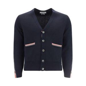 THOM BROWNE 톰브라운 사이드 인타르시아 RWB 트리밍 밀라노 스티치 메리노 울 가디건 (MKC354A Y1002 415)