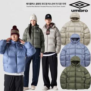 [엄브로]페더플렉스 블랭킷 후드형 머스코비 덕 다운 자켓 UQ423CDJN2 4종
