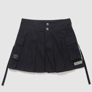 엄브로반바지 JQS UP422CSKN0-BLK [UMB X LEEY] 카고 미니 플리츠 스커트 / BLACK