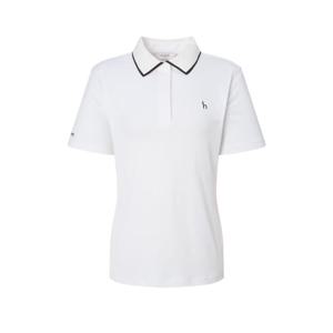 [헤지스골프]화이트 여성 투어 카라 반팔 티셔츠(HWTS5D511OW)