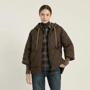 [비씨비지]니트배색 하프기장 집업 다운 B5D9F807