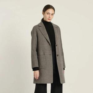 [비씨비지]싱글버튼 체크 핸드메이드 코트 B5DAH830