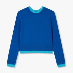 톰보이  넥 컬러 포인트 라운드 풀오버 (9105452105)