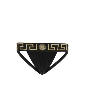 VERSACE 블랙 스트레치 코튼 브리프 AUU010171A10011 A80G