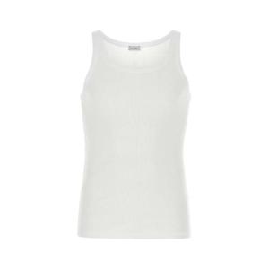 DOLCE  GABBANA 화이트 코튼 Marcello 탱크탑 M8C19JONN96 W0800
