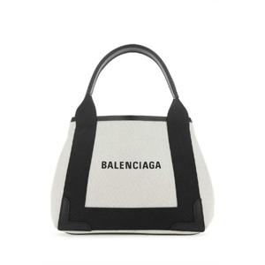 BALENCIAGA 투톤 캔버스 스몰 코바스 네이비 핸드백 3903462HH3N 9260