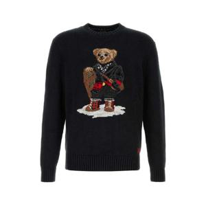 POLO RALPH LAUREN Black cotton blend sweater 710982140 001