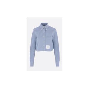 THOM BROWNE denim cropped shirt FLL183AF0991480