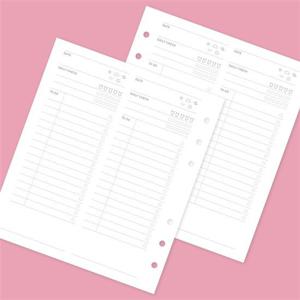 다이어리속지 잼스튜디오 A6 WIDE 6공 데일리 투두 리필 속지