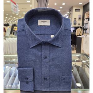 [레노마셔츠]기모 트윌 솔리드 일반핏 긴소매RPWSG0404BUB_GN