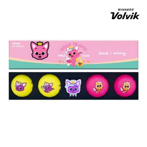 볼빅 골프공 볼마커 선물세트 비비드 핑크퐁 한정판 3피스 4구