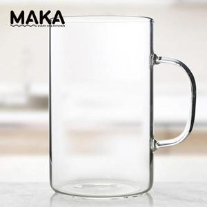 [마카] 내열유리 일자 손잡이 머그컵 530ml M7