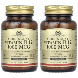 해외배송 Solgar 솔가 서브링궐 비타민 B12 1000mcg 250너겟 2개 Sublingual Vitamin B12 1000 mcg 250 Nuggets