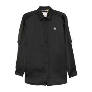 몽클레어 로고 디테일 새틴 버튼 셔츠 K24032F00002 M6521999