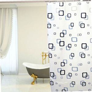 스퀘어 패턴 샤워커튼(150x180cm) 화장실 욕실커튼