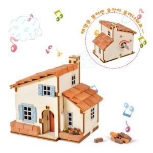 영공방 오르골만들기 DIY 태엽 오르골 스페인풍 집 만들기 (YM951)