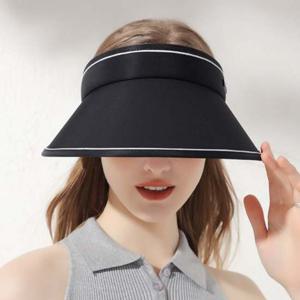 UV차단 와이드 베이직 썬캡 블랙