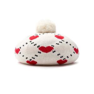 M MLB모자 NQK 7AHTH0436-45CRD 하트 전판 니트 베레모 CLE