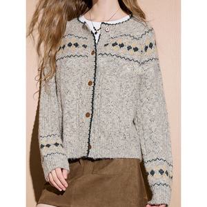 [예쎄](예쎄) 플라워 패턴 니트 가디건(S5WCD016A)